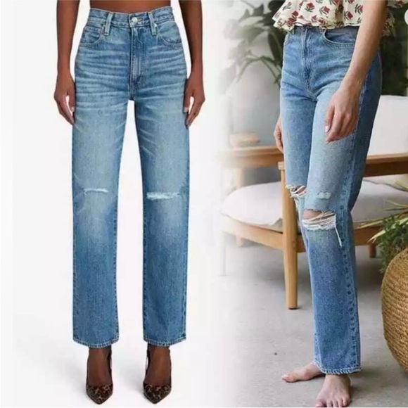 NWT SLVRLAKE London hi waist Jeans in Shakedown 26 distressed - Picture 1 of 14
